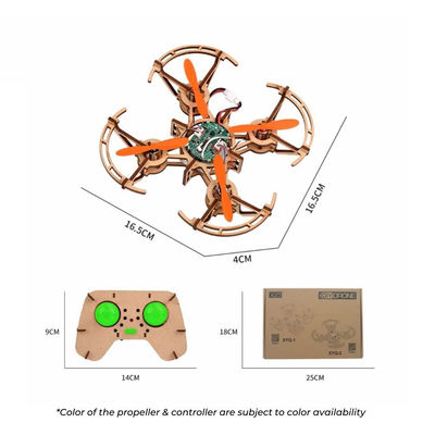 Build and Learn Diy Wooden Building Drone Quadcopter Assemble Rc Drones Kit Set Toy Education For Students Teaching Kids