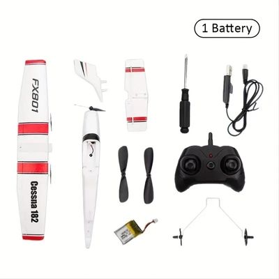 Fx-801 Rc Plane Epp Foam Glider Airplane Gyro 2.4g 2ch Rtf Remote Control Wingspan Aircraft for WHITE Style EPP Aircraft