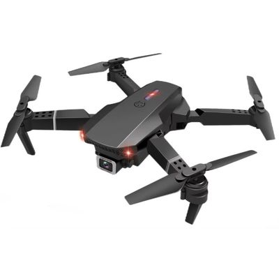 Foldable UAV Quadcopter with AeroScope Helicopter Camera HUGTEC E88 PRO HD FPV Drone Battery 3.7V 1800MAH Black Gray