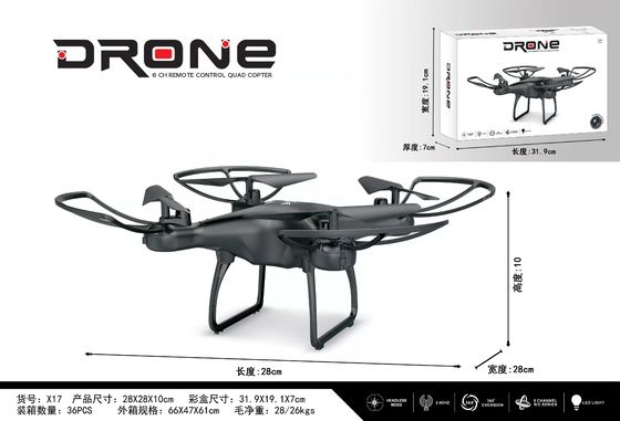 Carton Size 66X47X61 BLACK Creative Play Toy Aircraft Remote Drone Aircraft for Multiplayer Fun
