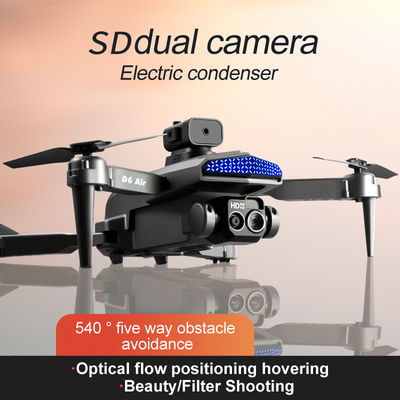 D6 Air Mini Drone Professional 4k HD Camera Quadcopter with Foldable Design Obstacle Avoidance and Remote Control