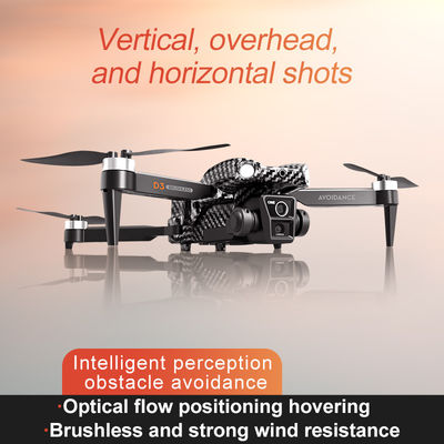 Beginner Operator Skill Level Portable RC Drone with Obstacle Avoidance and Triple Camera D3 Pro 4k Brushless Motor