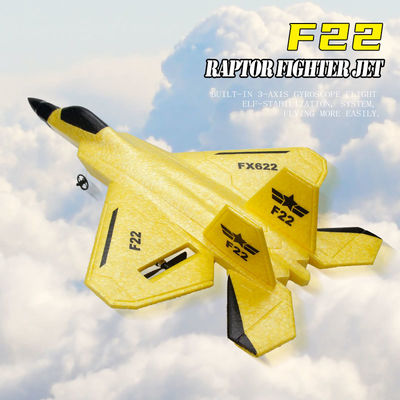 FX622 RC Plane Remote Control Aircraft F22 Model Toy Small Foam Glider With Lights Fighter for Upgrade 2.4GHz Frequency
