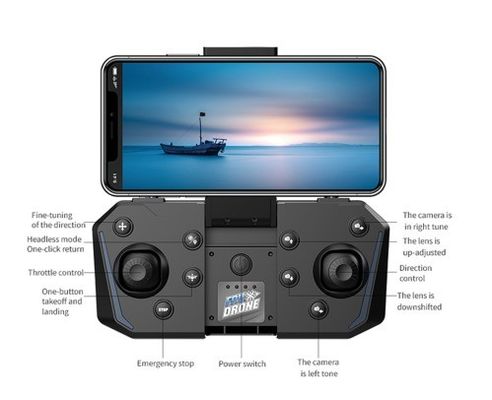 BLACK HUGTEC W21 Drone Customizable Camera Settings and One-Touch Video Recording for Maximum Flight Time 10-20min
