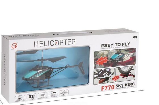 F770 Precision Control Toy Helicopter Stable Flight Performance and 3D Flip Stunt Capability Single Package Size 44X8.8X18 CM