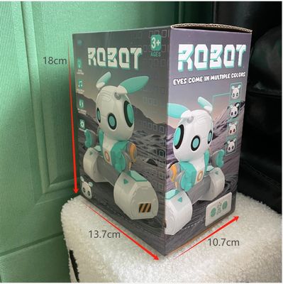 Educational Robots HUGTEC S024 Toy Robot Remote Control Gesture STEM 3 Plastic Music Light Function Automatic for Unisex