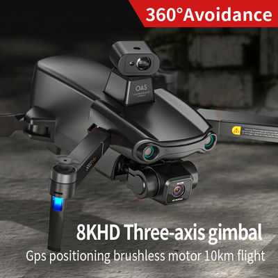 S808 Drone 360 Obstacle Avoidance Brushless Three-axis Eis Anti-shaking Ptz 8k Ultra-clear Aerial Photography Gps Rc Aircraft