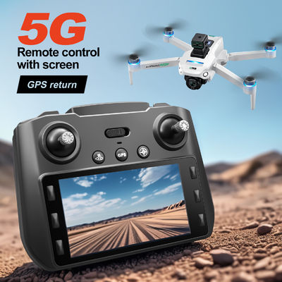 Plastic S159 5g Wifi Fpv Gps Quadcopter Drone 4khd Dual Cameras 25 Minute Endurance Obstacle Avoidance Led Large Screen Remote Rc Drone