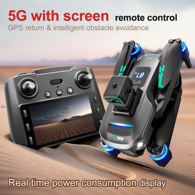 Plastic S159 5g Wifi Fpv Gps Quadcopter Drone 4khd Dual Cameras 25 Minute Endurance Obstacle Avoidance Led Large Screen Remote Rc Drone