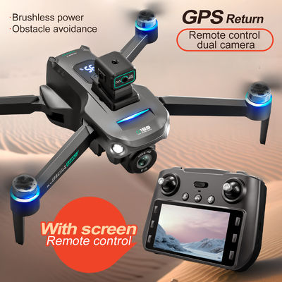 Plastic S159 5g Wifi Fpv Gps Quadcopter Drone 4khd Dual Cameras 25 Minute Endurance Obstacle Avoidance Led Large Screen Remote Rc Drone