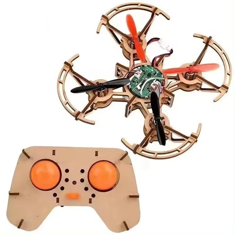 Build and Learn Diy Wooden Building Drone Quadcopter Assemble Rc Drones Kit Set Toy Education For Students Teaching Kids