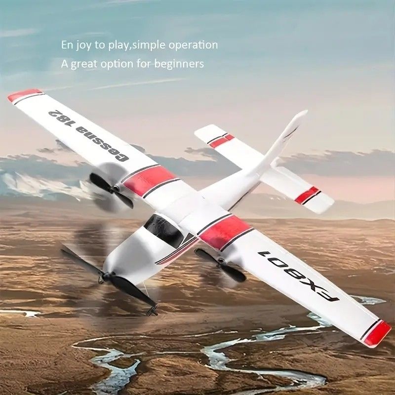 Fx-801 Rc Plane Epp Foam Glider Airplane Gyro 2.4g 2ch Rtf Remote Control Wingspan Aircraft for WHITE Style EPP Aircraft