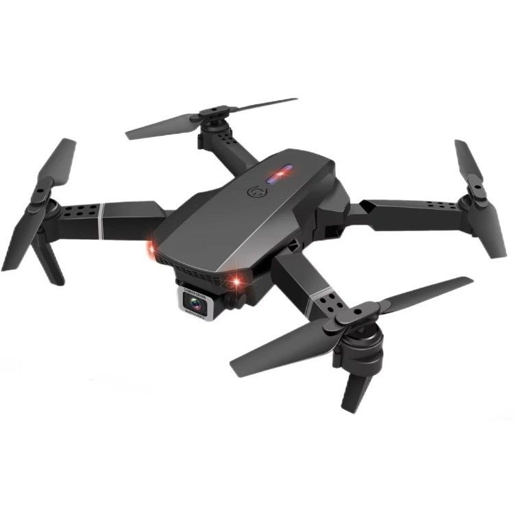 Foldable UAV Quadcopter with AeroScope Helicopter Camera HUGTEC E88 PRO HD FPV Drone Battery 3.7V 1800MAH Black Gray