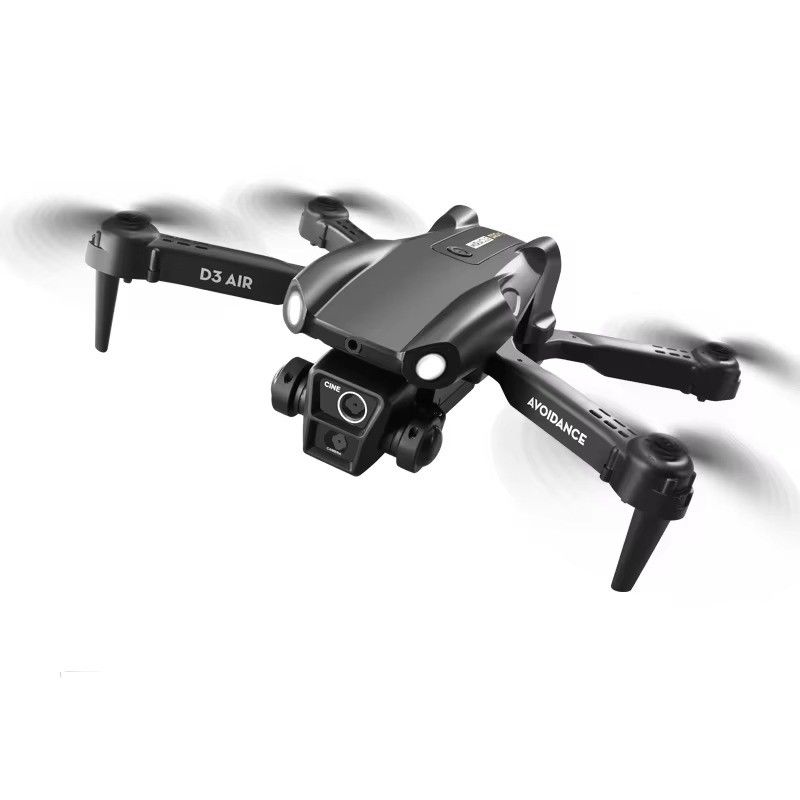 2024 D3 Air Drone LED Light 360-degree Tumbling Headless Mode Optical Flow Positioning Foldable RC Drone for Beginners