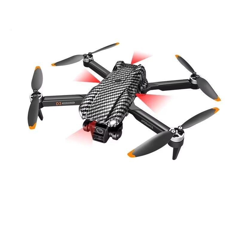 Beginner Operator Skill Level Portable RC Drone with Obstacle Avoidance and Triple Camera D3 Pro 4k Brushless Motor