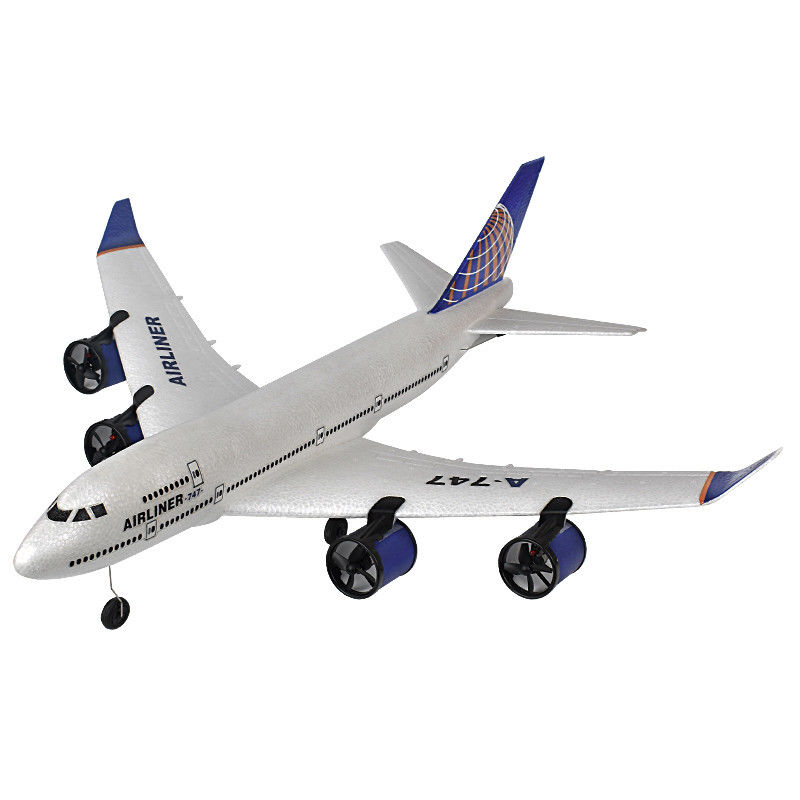 Electric RC Airplane A380 747 Mode Easy to Fly Stunt Roll 2.4GHz Remote Control Glider for and Batteries Included