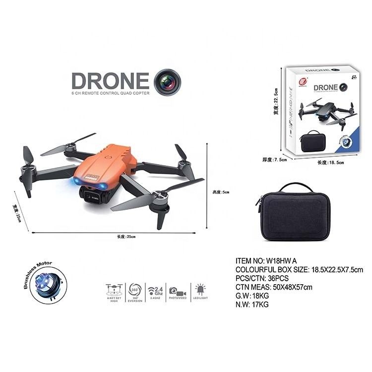 W18Hw Drone For Agriculture Inspection With Headless Mode And 360° Special Effects Rolling For Custom Flight Path Setting