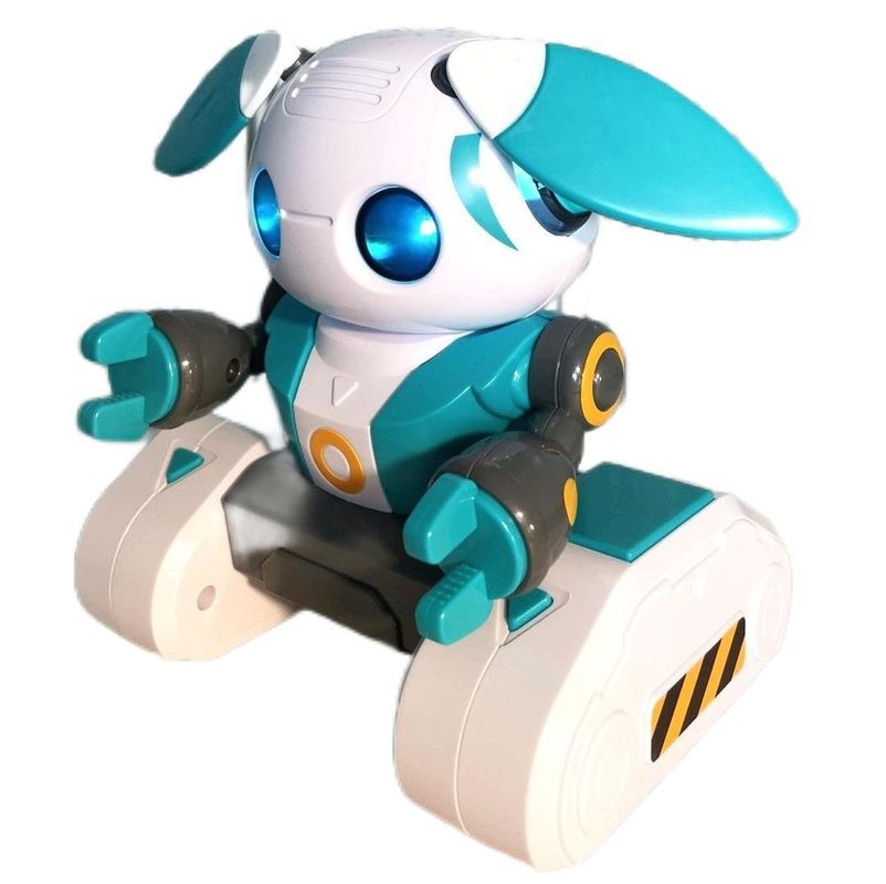 Educational Robots HUGTEC S024 Toy Robot Remote Control Gesture STEM 3 Plastic Music Light Function Automatic for Unisex