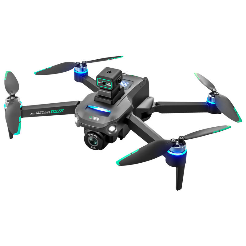 Plastic S159 5g Wifi Fpv Gps Quadcopter Drone 4khd Dual Cameras 25 Minute Endurance Obstacle Avoidance Led Large Screen Remote Rc Drone