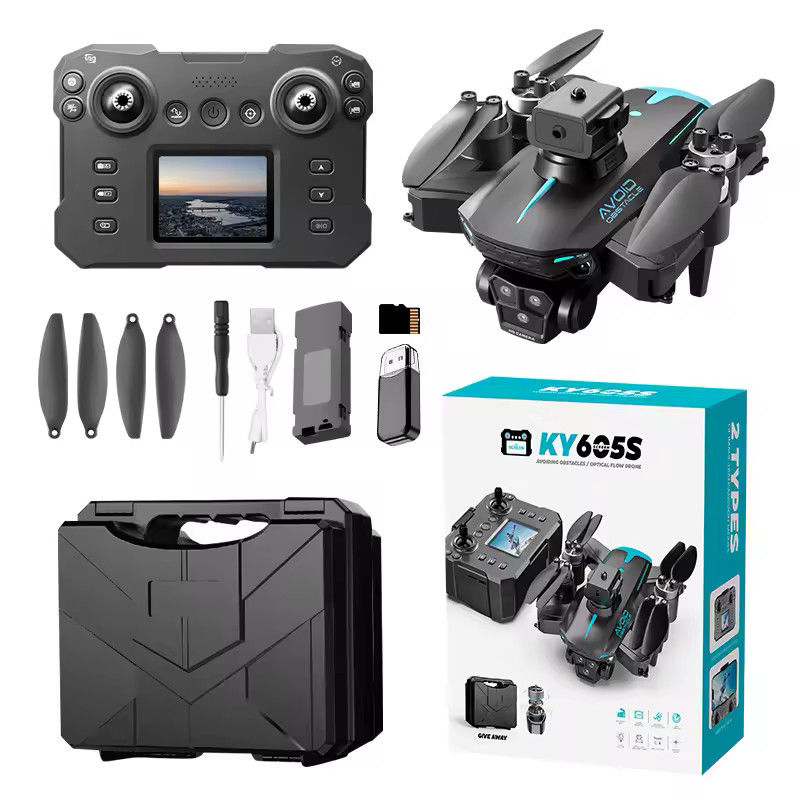 Maximum Flight Time Style Ky605s Max Drone 4khd Camera Four Sided Obstacle Avoidance Brushless Motor Battery Life Rc Drone